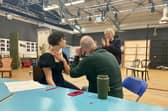 Zinnie Harris directing Nicole Cooper and Adam Best in Macbeth (An Undoing) PIC: Heather Johns