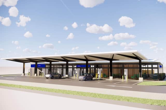 The sites will be developed by EVN with each having a range of ultra-fast charging bays and some becoming 'convenience and mobility hubs' with food, drink and other facilities on offer to drivers as they charge.
