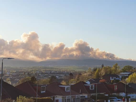The fire could be seen across many parts of the city. Picture: Eilidh Mcintosh\@emac77