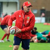 Lions attack coach Gregor Townsend during a training session in Saint Peter, Jersey. Picture: David Rogers/Getty Images