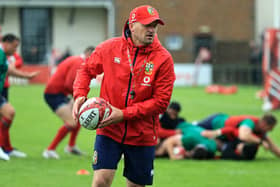 Lions attack coach Gregor Townsend during a training session in Saint Peter, Jersey. Picture: David Rogers/Getty Images