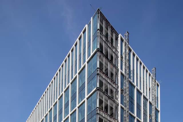 Avison Young flags its involvement in 'significant' landlord pre-lettings in Q3, including at sustainable office building Cadworks. Picture: McAteer Photograph.
