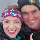 Courtney pictured with Trevor, who is so grateful for her and her skills on the day