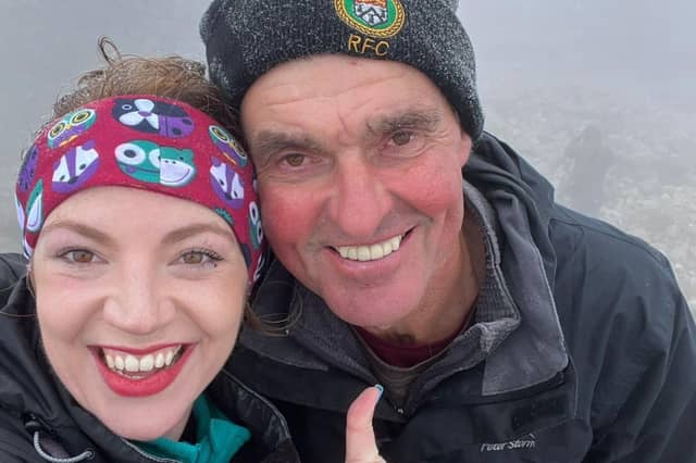 Courtney pictured with Trevor, who is so grateful for her and her skills on the day