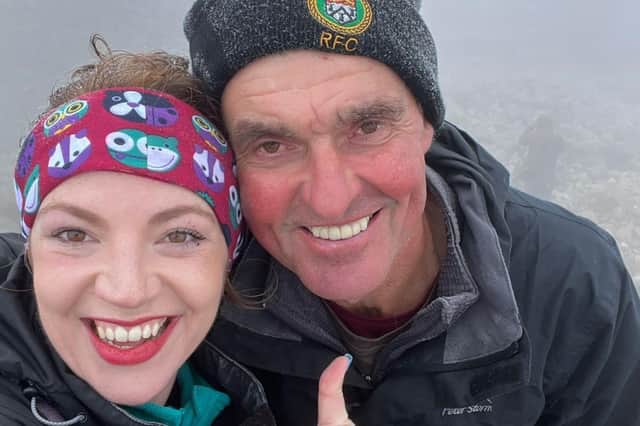 Courtney pictured with Trevor, who is so grateful for her and her skills on the day