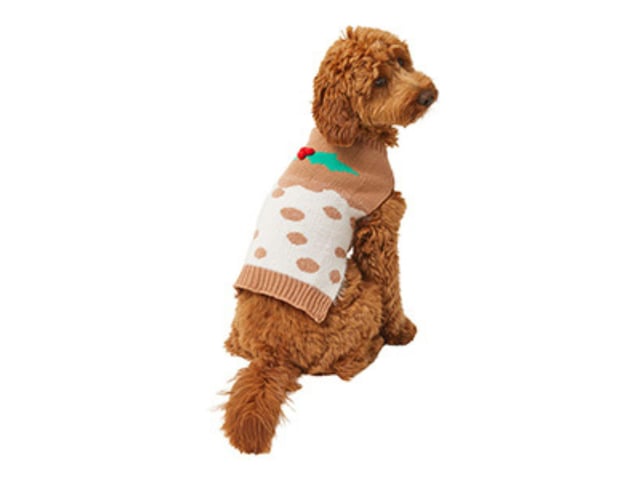 Available in five sizes, this fun Christmas pudding jumper will help keep your pet warm on winter walks and has been designed to be comfortable and not stress out pups. It's also a bargain - currently available at Pets at Home from only £7.