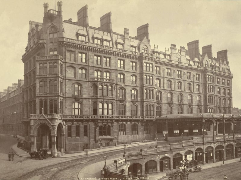 The work of architect Thomas Wilson for the City of Glasgow Union Railway Co, the beautiful St Enoch Station and hotel opened in 1876, but was cruelly demolished a century later in the name of progress. The site is today occupied by the St Enoch shopping centre.