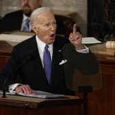 US President Joe Biden delivers the State of the Union address during a joint meeting of Congress in the House chamber at the US Capitol in Washington. Picture: Chip Somodevilla/Getty Images