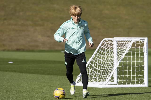 LENNOXTOWN, SCOTLAND - APRIL 01: Kyogo Furuhashi
 during a Celtic training session at Lennontown, on April 01, 2022, in Lennoxtown, Scotland. (Photo by Paul Devlin / SNS Group)