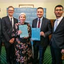 Dr Scott Arthur MP, Richard Davidson, Chief Executive of Sarcoma UK, Nicola Crowson, Patient Advocate, Wes Streeting, Health Secretary and Professor Anant Desai, Chair of the British Sarcoma Group