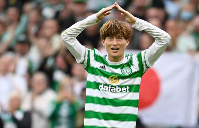 Celtic striker Kyogo Furuhashi will be missing for at least a month. Picture: SNS