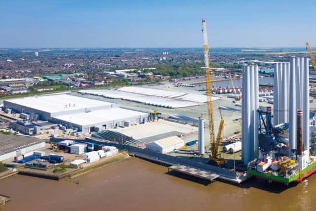 Siemens Gamesa’s blade manufacturing facility and service hub located at Green Port, Hull. Picture: contributed.