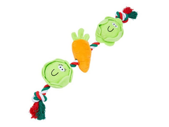 There's nothing dogs like better than a good game of tug-of-war with their owner, and this Christmas Sprout and Carrots Rope Dog Toy adds a bit of festive colour. Priced at £6.50 and available from Pets at Home.