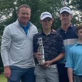 Stuart Graham and wife June flank their sons Connor, Gregor and Archie after Connor's win in last year's Scottish Men's Open at Meldrum House.