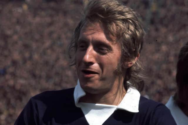 Denis Law before a game against Northern Ireland in 1972/73