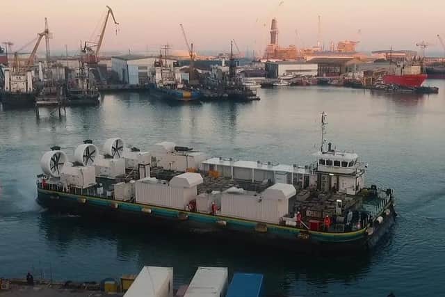 The completed barge has been undergoing sea trials. Picture: CMI Offshore