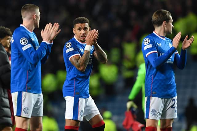 Rangers captain James Tavernier missed press duties to a UEFA drugs test.