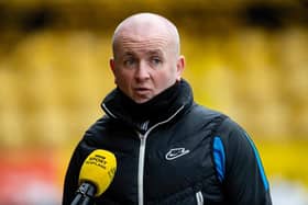 Livingston boss David Martindale speaks to the media (Photo by Paul Devlin / SNS Group)