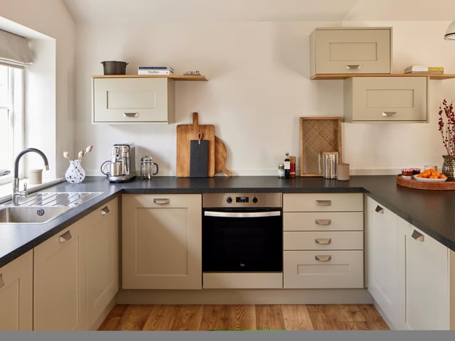 The kitchen of Grant's new farm house.