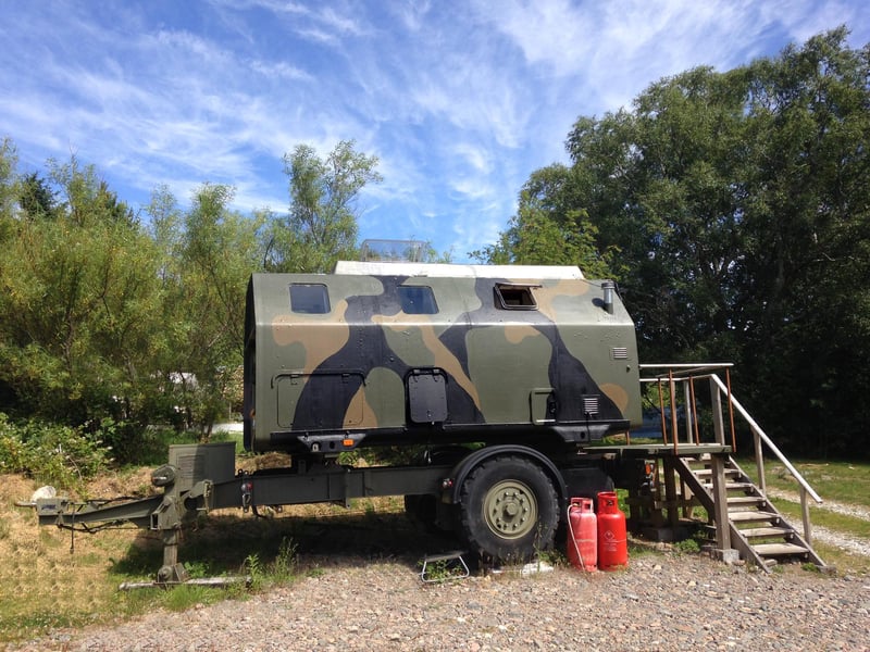 This quirky glamping pod is located on Skye and sleeps two.