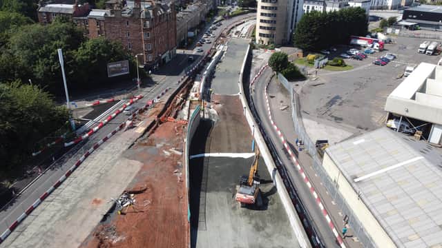 Work began on the Trams to Newhaven project in November 2019, and is expected to complete next spring. Picture: Trams To Newhaven