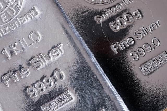 Two silver bars produced at the Swiss factory Argor-Heraeus, one of the world's largest processors of precious metals (Photo: Shutterstock)