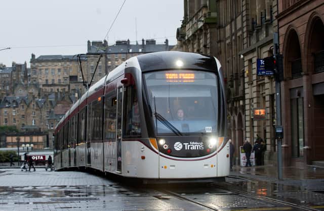 The Edinburgh Airport-York Place line is being extended to Newhaven. Picture: Lesley Martin