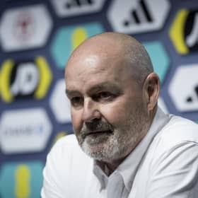 Scotland head coach Steve Clarke outlines his provisional squad for Euro 2024 at Wednesday's Hampden press conference. (Photo by Craig Williamson / SNS Group)