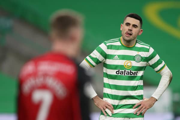 Tom Rogic during the Ladbrokes Scottish Premiership match between Celtic and St. Mirren at Celtic Park on January 30, 2021 in Glasgow, Scotland. (Photo by Ian MacNicol/Getty Images)