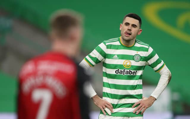 Tom Rogic during the Ladbrokes Scottish Premiership match between Celtic and St. Mirren at Celtic Park on January 30, 2021 in Glasgow, Scotland. (Photo by Ian MacNicol/Getty Images)