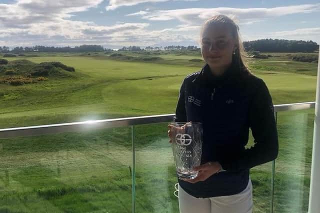 Royal Troon's Freya Russell won the Stephen Gallacher Foundation Girls' Invitational for the second year in a row at Dundonald Links. Picture: SGF
