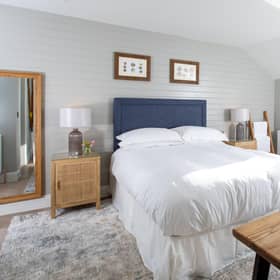 A bedroom at The Crusoe Pic: Caroline Trotter
