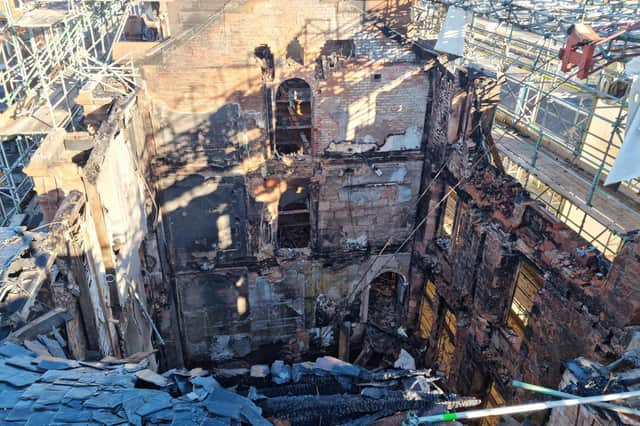 The Station Hotel building in Ayr was severely damaged by a fire in September (Picture: John Devlin)