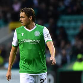 Scott Allan in action at the start of his third spell at Hibernian, the club where he's always played his best football