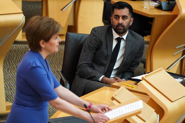 Humza Yousaf has been in touch for advice occasionally, Ms Sturgeon said  (Picture: Andrew Milligan/WPA pool/Getty Images)