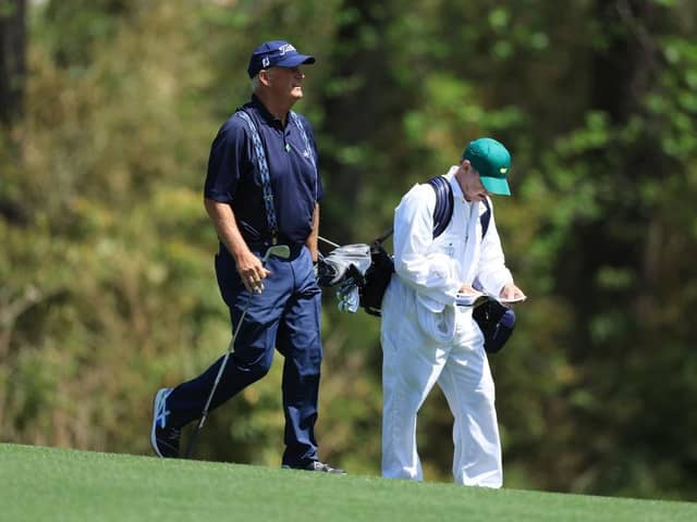 Sandy Lyle made his 100th major appearance when he teed up in The Masters last year at Augusta National Golf Club. Picture: David Cannon/Getty Images.