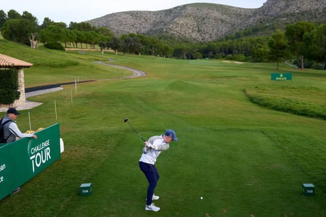 Craig Howie tees off at the first in the third round of the Rolex Challenge Tour Grand Final supported by The R&A. Picture: Angel Martinez/Getty Images.
