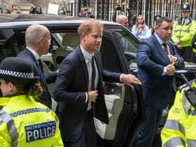 The Duke of Sussex at the Rolls Buildings in central London for the phone hacking trial against Mirror Group Newspapers. Picture: Jeff Moore/PA Wire