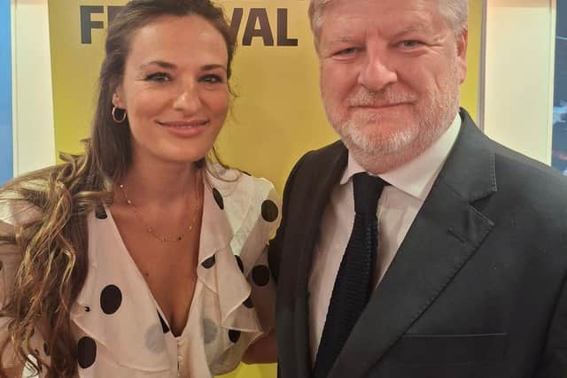 International Festival director Nicola Benedetti with Culture Secretary Angus Robertson