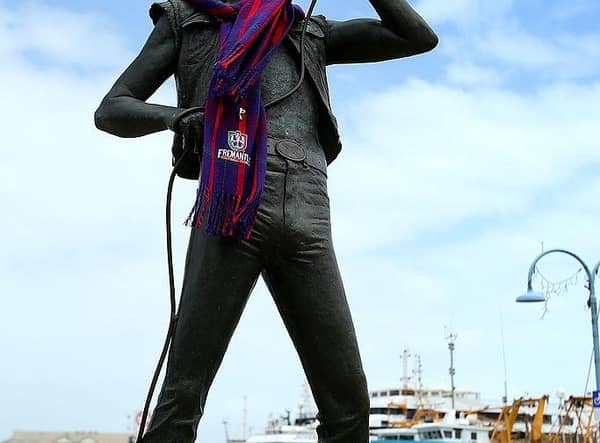 A statue of former AC/DC lead singer Bon Scott already has pride of place in Fremantle. Picture: Paul Kane/Getty