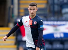 Dylan Tait bid farewell to Raith Rovers after the 0-0 draw with Dunfermline on Sunday (Photo by Bruce White / SNS Group)