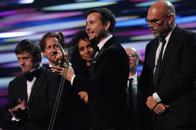 The Line of Duty team, including Martin Compston, took home the Special Recognition award at the 26th National Television Awards (Image credit: Scott Garfitt/Shutterstock)