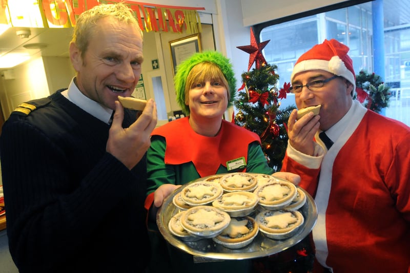 Asda gave away free mince pies to ferry passengers on the Shields Ferry in 2010. Were you among them?