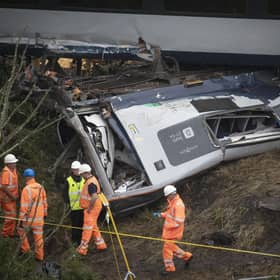 Investigators continuing to work at the scene near Stonehaven, Aberdeenshire, following the derailment of the ScotRail train, which cost the lives of three people. Picture: Jane Barlow/PA Wire