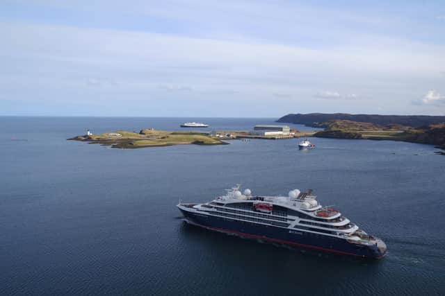 Cruise ships will be able to come ashore at Stornoway Port for the first time with the opening of the £49 deep water terminal next summer, with around 60,000 passengers expected to arrive every year. PIC: Stornoway Port Authority.