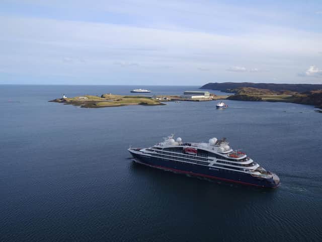 Cruise ships will be able to come ashore at Stornoway Port for the first time with the opening of the £49 deep water terminal next summer, with around 60,000 passengers expected to arrive every year. PIC: Stornoway Port Authority.