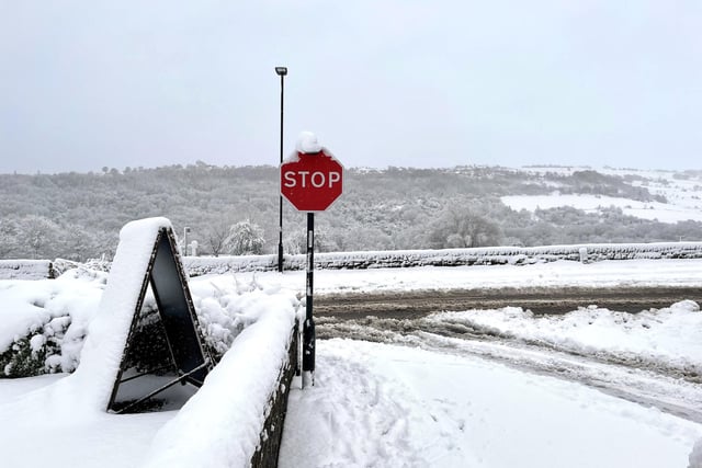 A view of the Loxley area of Sheffield after heavy snow overnight.