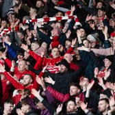 Aberdeen fans at Hampden during last season's Viaplay Cup semi-final against Rangers at Hampden. (Photo by Craig Williamson / SNS Group)