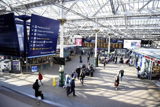 The girl was travelling on a train from Edinburgh Waverly