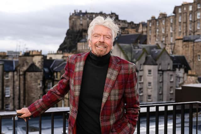 Sir Richard Branson in Edinburgh. Picture: PA